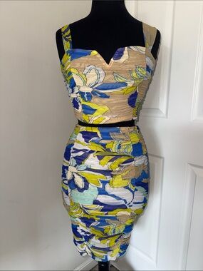 Marciano GUESS Blue, Yellow & Beige Floral Set